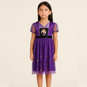 Disney Frozen II Purple Princess Ana Nightgown Tulle Dress Size 2T